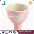 Pink loving heart decal cute ceramic egg cup holder